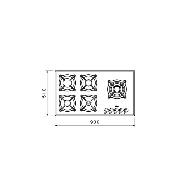 اجاق شیشه ای بیمکث مدل MG5097 سفید - Image 4